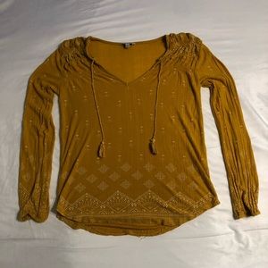 Lucky Brand Yellow Size Small Blouse